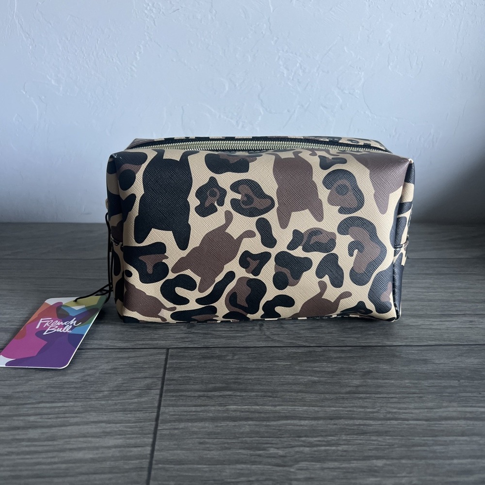 NWT French Bull Makeup Travel Bag Leopard